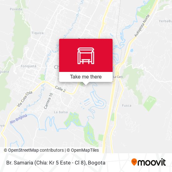 Mapa de Br. Samaria (Chía: Kr 5 Este - Cl 8)