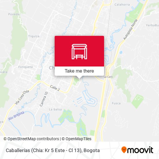 Mapa de Caballerías (Chía: Kr 5 Este - Cl 13)