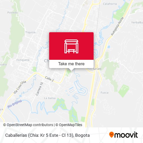 Caballerías (Chía: Kr 5 Este - Cl 13) map