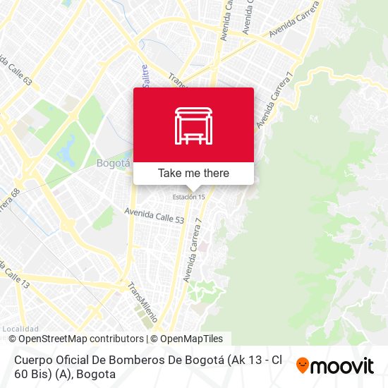 Cuerpo Oficial De Bomberos De Bogotá (Ak 13 - Cl 60 Bis) (A) map