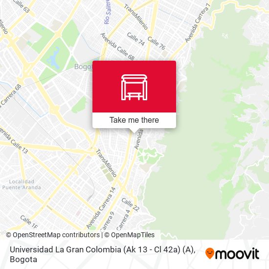 Universidad La Gran Colombia (Ak 13 - Cl 42a) (A) map