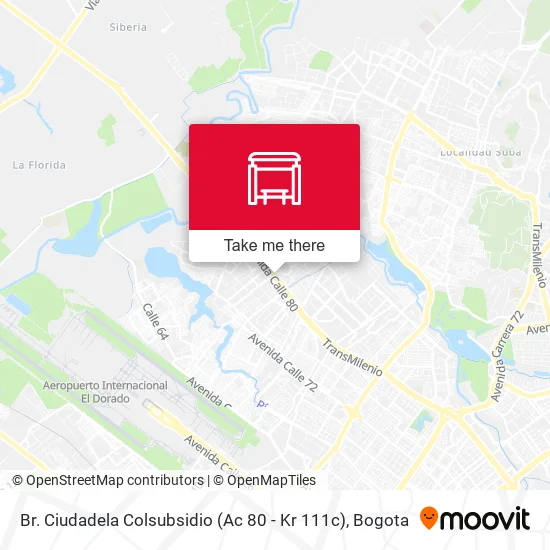 Mapa de Br. Ciudadela Colsubsidio (Ac 80 - Kr 111c)