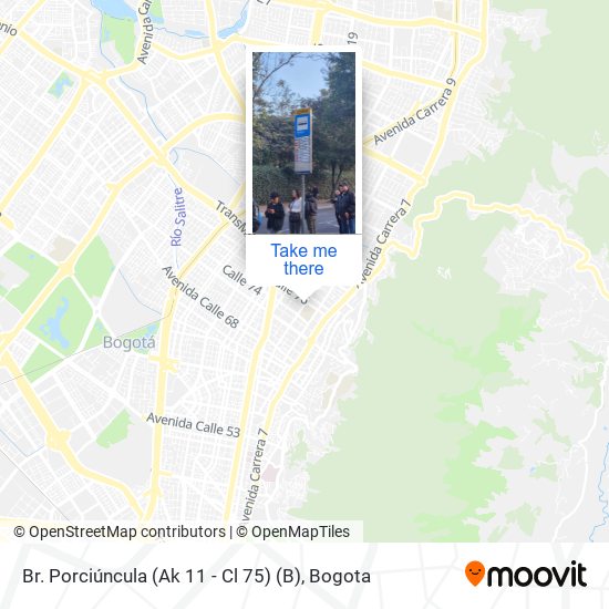 Mapa de Br. Porciúncula (Ak 11 - Cl 75) (B)