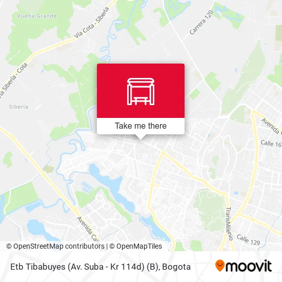 Mapa de Etb Tibabuyes (Av. Suba - Kr 114d) (B)