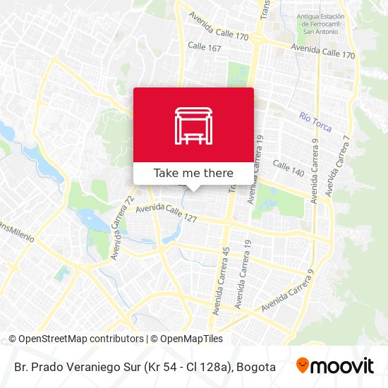 Mapa de Br. Prado Veraniego Sur (Kr 54 - Cl 128a)