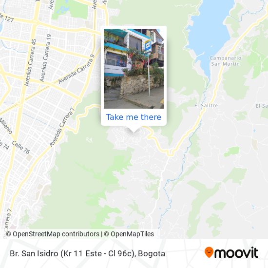 Mapa de Br. San Isidro (Kr 11 Este - Cl 96c)