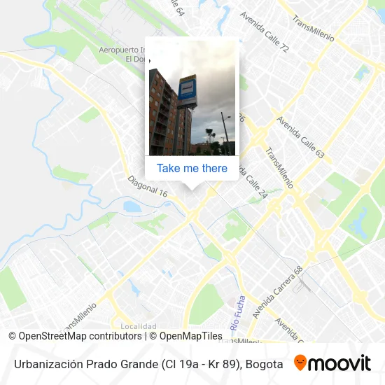 Mapa de Urbanización Prado Grande (Cl 19a - Kr 89)