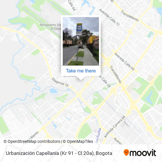 Mapa de Urbanización Capellanía (Kr 91 - Cl 20a)