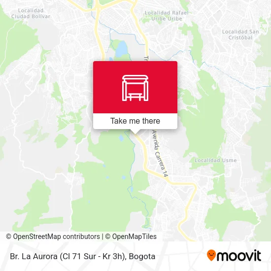 Mapa de Br. La Aurora (Cl 71 Sur - Kr 3h)