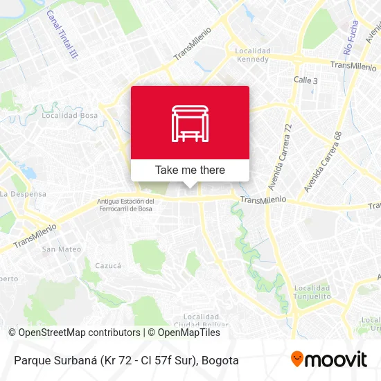 Mapa de Parque Surbaná (Kr 72 - Cl 57f Sur)