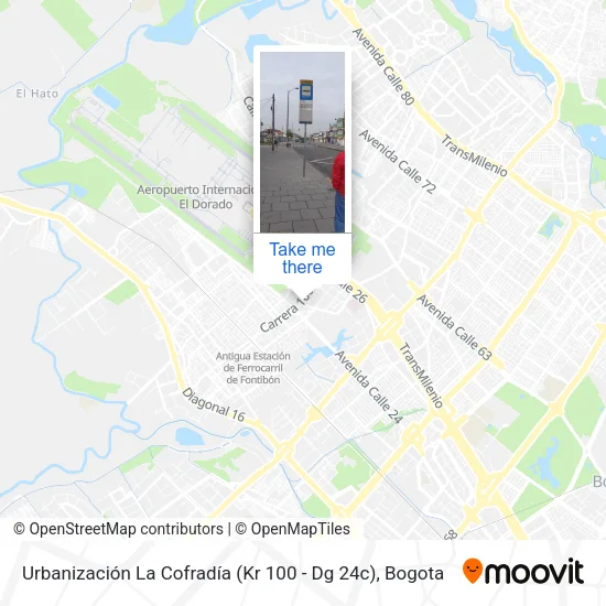 Mapa de Urbanización La Cofradía (Kr 100 - Dg 24c)