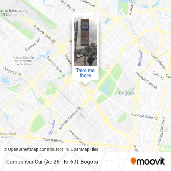 Mapa de Compensar Cur (Ac 26 - Kr 69)