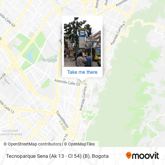 Mapa de Tecnoparque Sena (Ak 13 - Cl 54) (B)