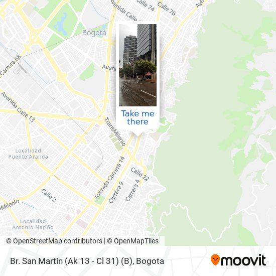 Br. San Martín (Ak 13 - Cl 31) (B) map