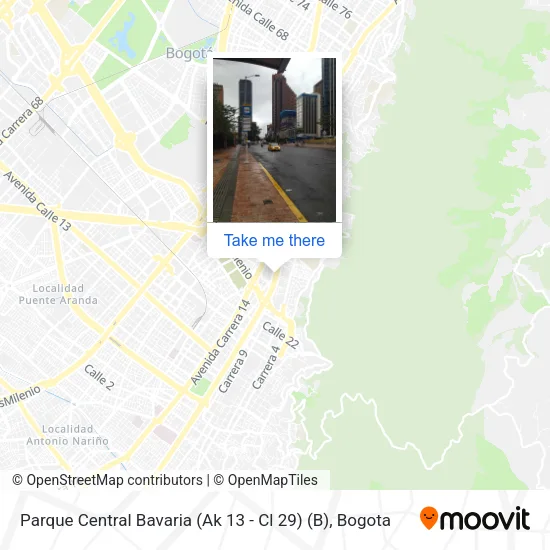 Parque Central Bavaria (Ak 13 - Cl 29) (B) map