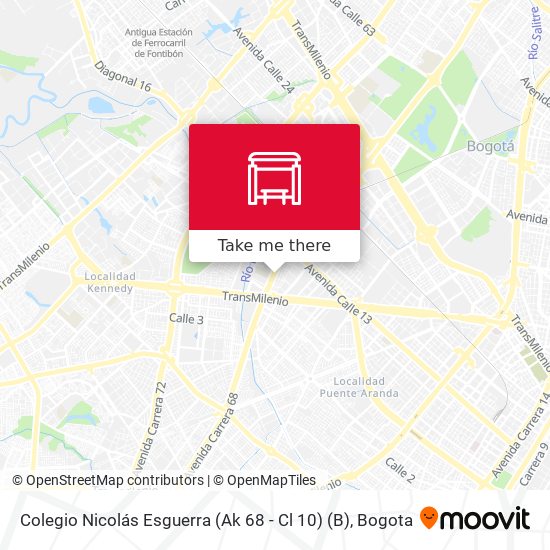 Colegio Nicolás Esguerra (Ak 68 - Cl 10) (B) map