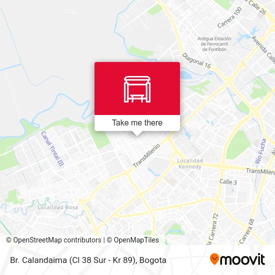 Mapa de Br. Calandaima (Cl 38 Sur - Kr 89)