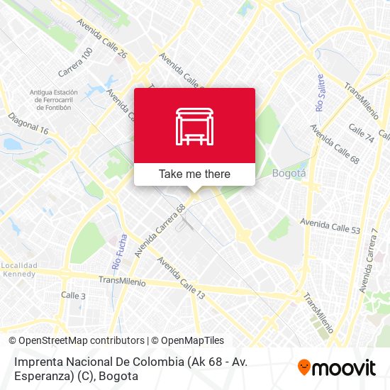 Imprenta Nacional De Colombia (Ak 68 - Av. Esperanza) (C) map