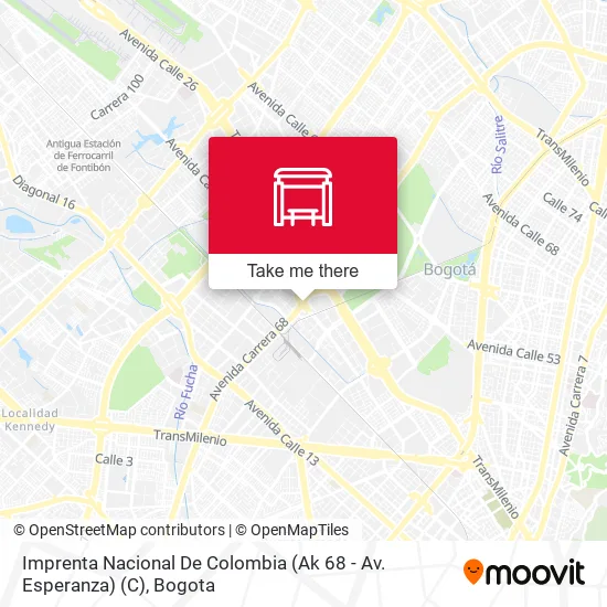 Mapa de Imprenta Nacional De Colombia (Ak 68 - Av. Esperanza) (C)