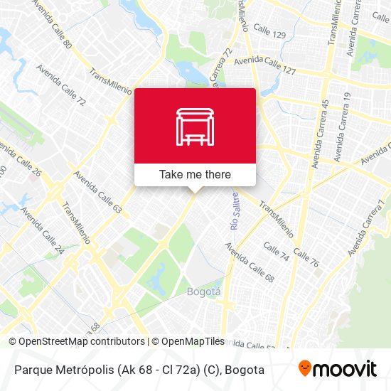 Parque Metrópolis (Ak 68 - Cl 72a) (C) map