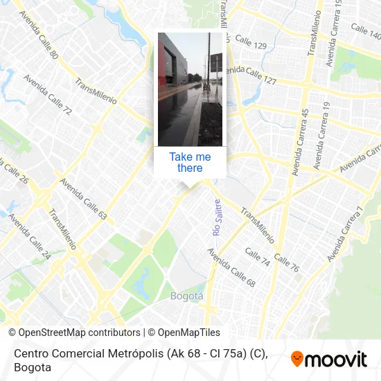 Mapa de Centro Comercial Metrópolis (Ak 68 - Cl 75a) (C)