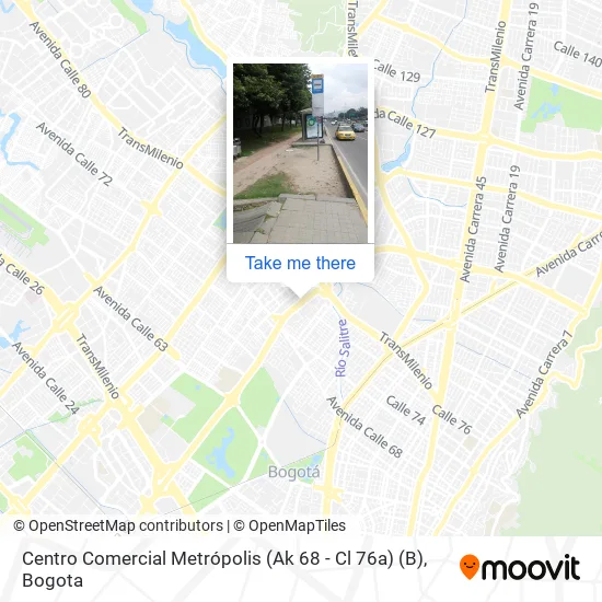 Mapa de Centro Comercial Metrópolis (Ak 68 - Cl 76a) (B)