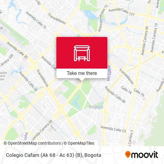 Mapa de Colegio Cafam (Ak 68 - Ac 63) (B)