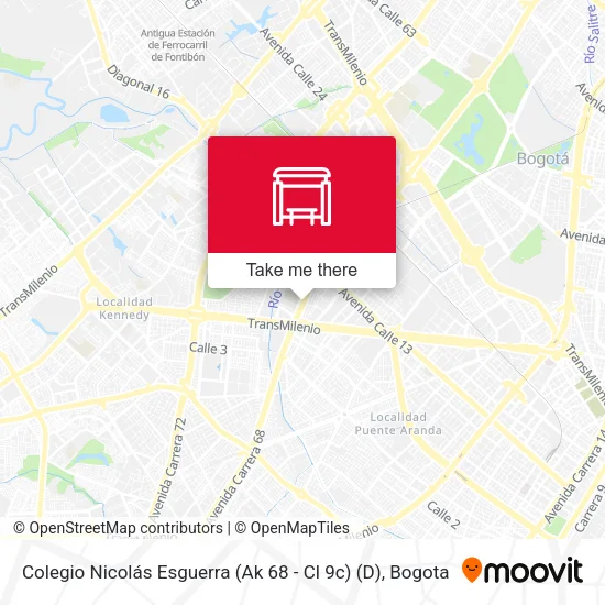 Mapa de Colegio Nicolás Esguerra (Ak 68 - Cl 9c) (D)