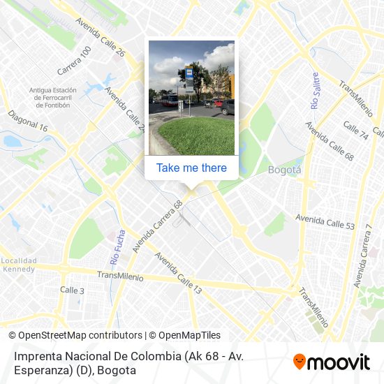 Mapa de Imprenta Nacional De Colombia (Ak 68 - Av. Esperanza) (D)