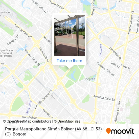 Mapa de Parque Metropolitano Simón Bolívar (Ak 68 - Cl 53) (C)