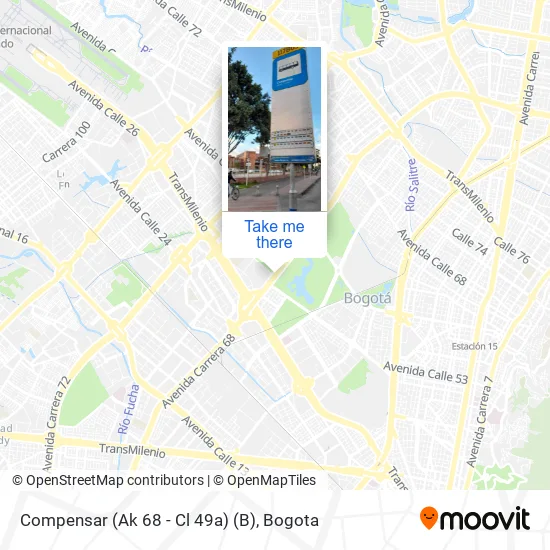 Compensar (Ak 68 - Cl 49a) (B) map