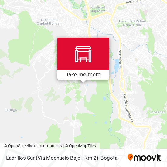 Ladrillos Sur (Vía Mochuelo Bajo - Km 2) map