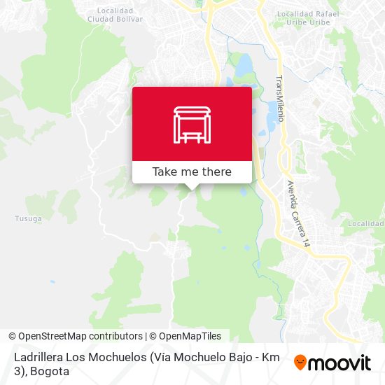 Mapa de Ladrillera Los Mochuelos (Vía Mochuelo Bajo - Km 3)