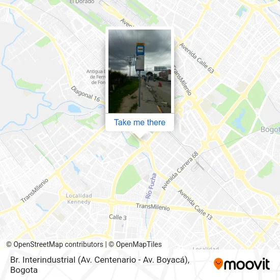 Mapa de Br. Interindustrial (Av. Centenario - Av. Boyacá)