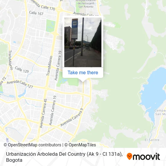 Mapa de Urbanización Arboleda Del Country (Ak 9 - Cl 131a)