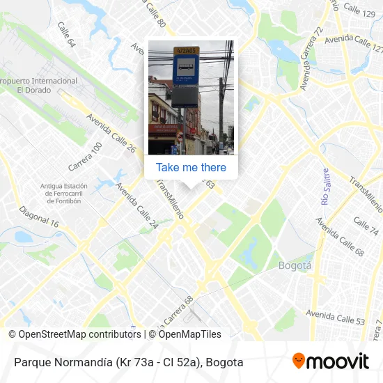 Mapa de Parque Normandía (Kr 73a - Cl 52a)