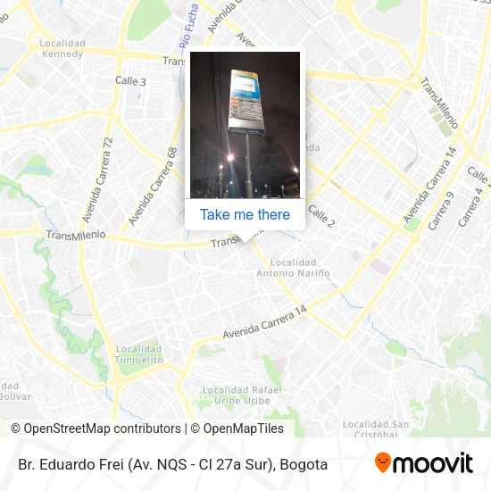 Mapa de Br. Eduardo Frei (Av. NQS - Cl 27a Sur)