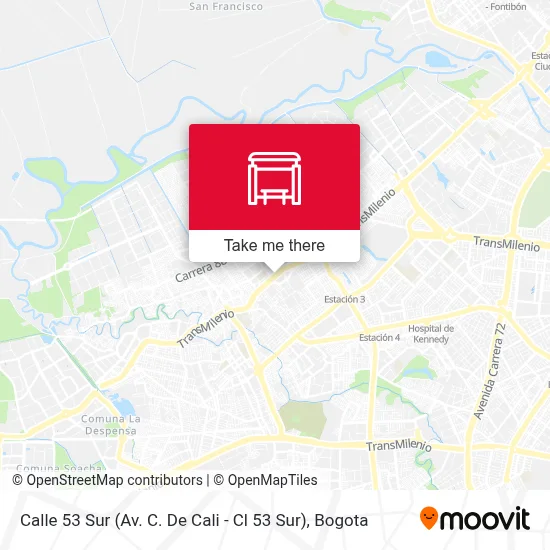 Calle 53 Sur (Av. C. De Cali - Cl 53 Sur) map