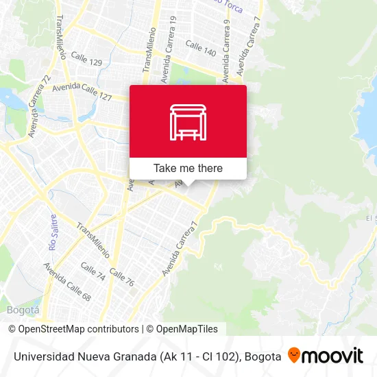 Mapa de Universidad Nueva Granada (Ak 11 - Cl 102)