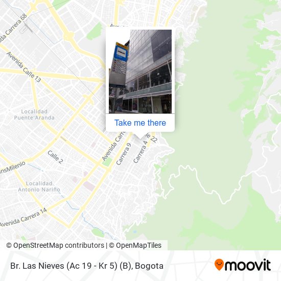 Mapa de Br. Las Nieves (Ac 19 - Kr 5) (B)