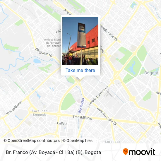 Mapa de Br. Franco (Av. Boyacá - Cl 18a) (B)