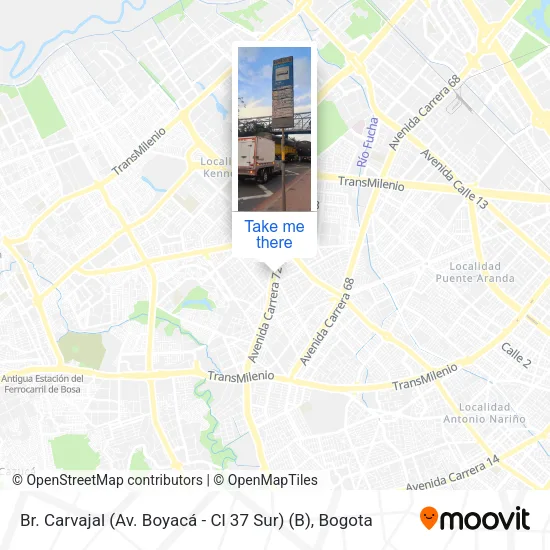 Mapa de Br. Carvajal (Av. Boyacá - Cl 37 Sur) (B)