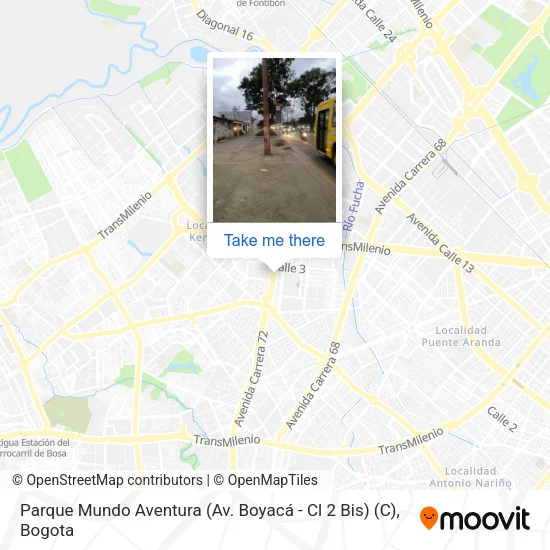 Mapa de Parque Mundo Aventura (Av. Boyacá - Cl 2 Bis) (C)