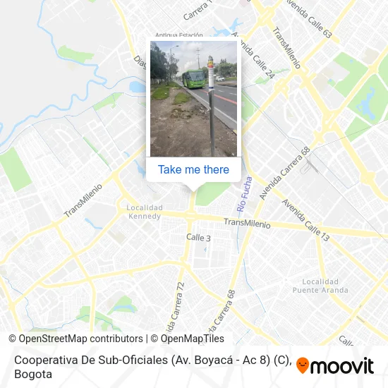 Mapa de Cooperativa De Sub-Oficiales (Av. Boyacá - Ac 8) (C)