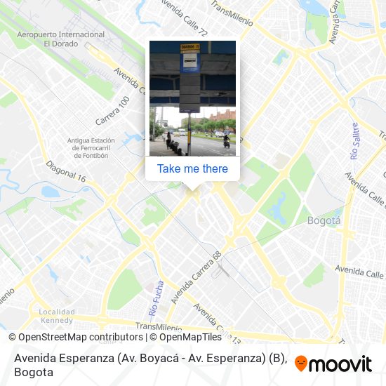 Mapa de Avenida Esperanza (Av. Boyacá - Av. Esperanza) (B)
