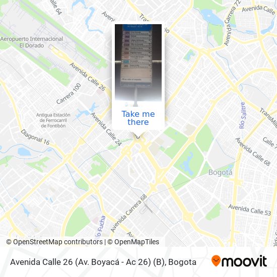 Avenida Calle 26 (Av. Boyacá - Ac 26) (B) map