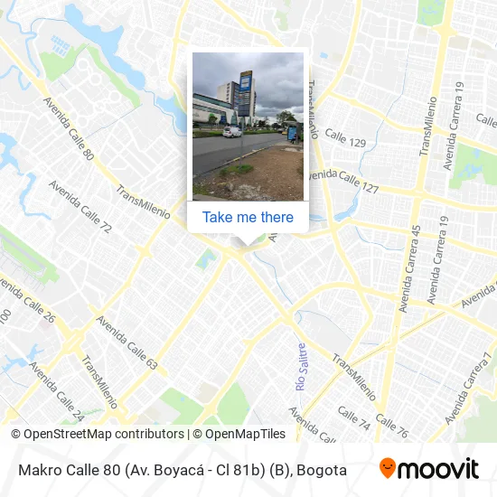 Mapa de Makro Calle 80 (Av. Boyacá - Cl 81b) (B)
