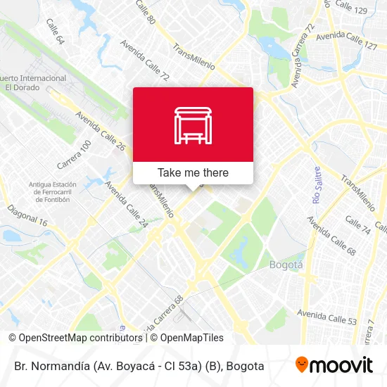 Mapa de Br. Normandía (Av. Boyacá - Cl 53a) (B)