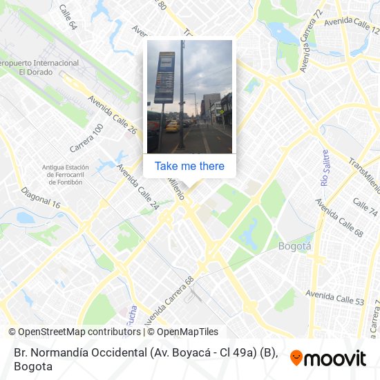 Mapa de Br. Normandía Occidental (Av. Boyacá - Cl 49a) (B)