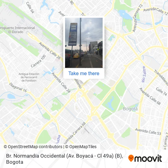 Mapa de Br. Normandía Occidental (Av. Boyacá - Cl 49a) (B)